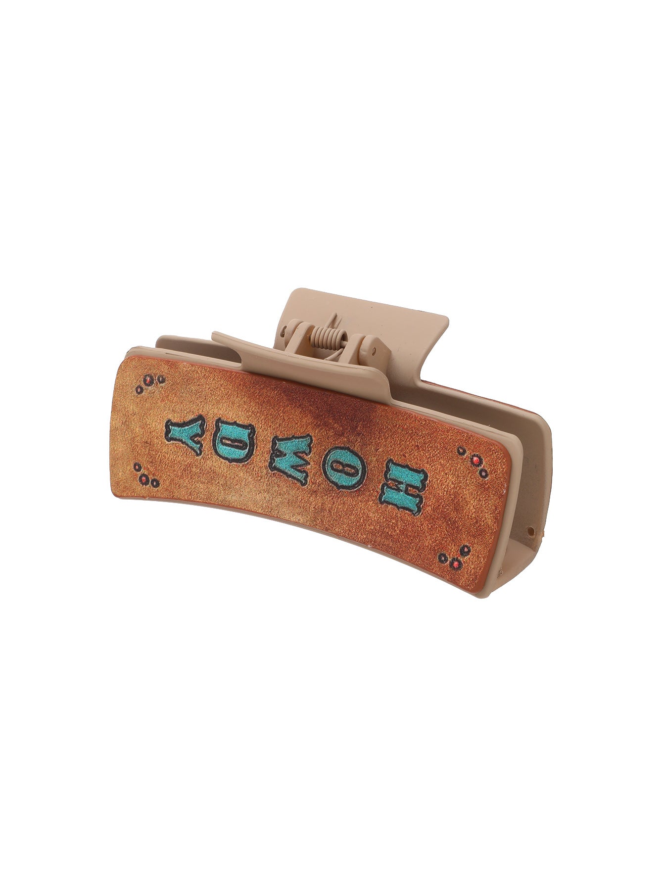 Wholesale Western Style Leather Hairpin Sunflower English Alphabet Clip